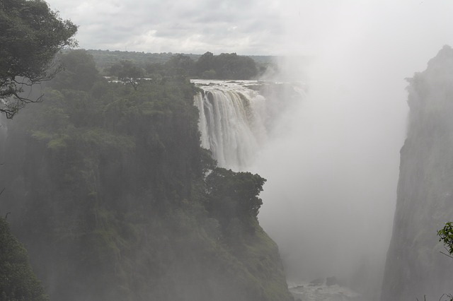 Smoke over Victoria Falls